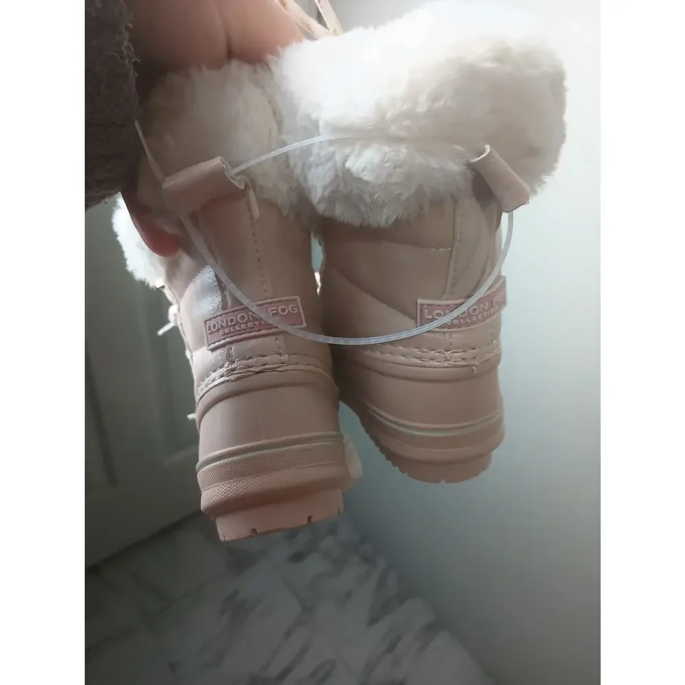 London‎ Fog Toddler Girls Lil Downing Court Cold Weather Boots Pink NWT Size 6